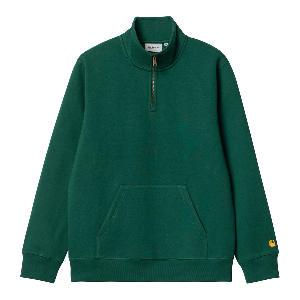 Mikina Carhartt WIP Chase Neck Zip Hoodie Zelené | I033665_1YW_XX, 1