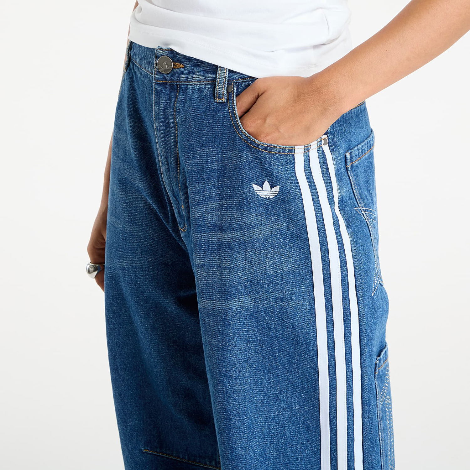 Džínsy adidas Originals adidas Originals Baggy GFX Denim Pants Modrá | KC6278, 1