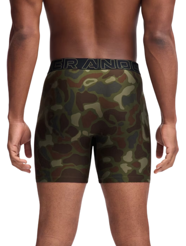 Boxerky Under Armour Under Armour Print 6in Boxer Shorts (3-Pack) Zelené | 1383879-392, 1