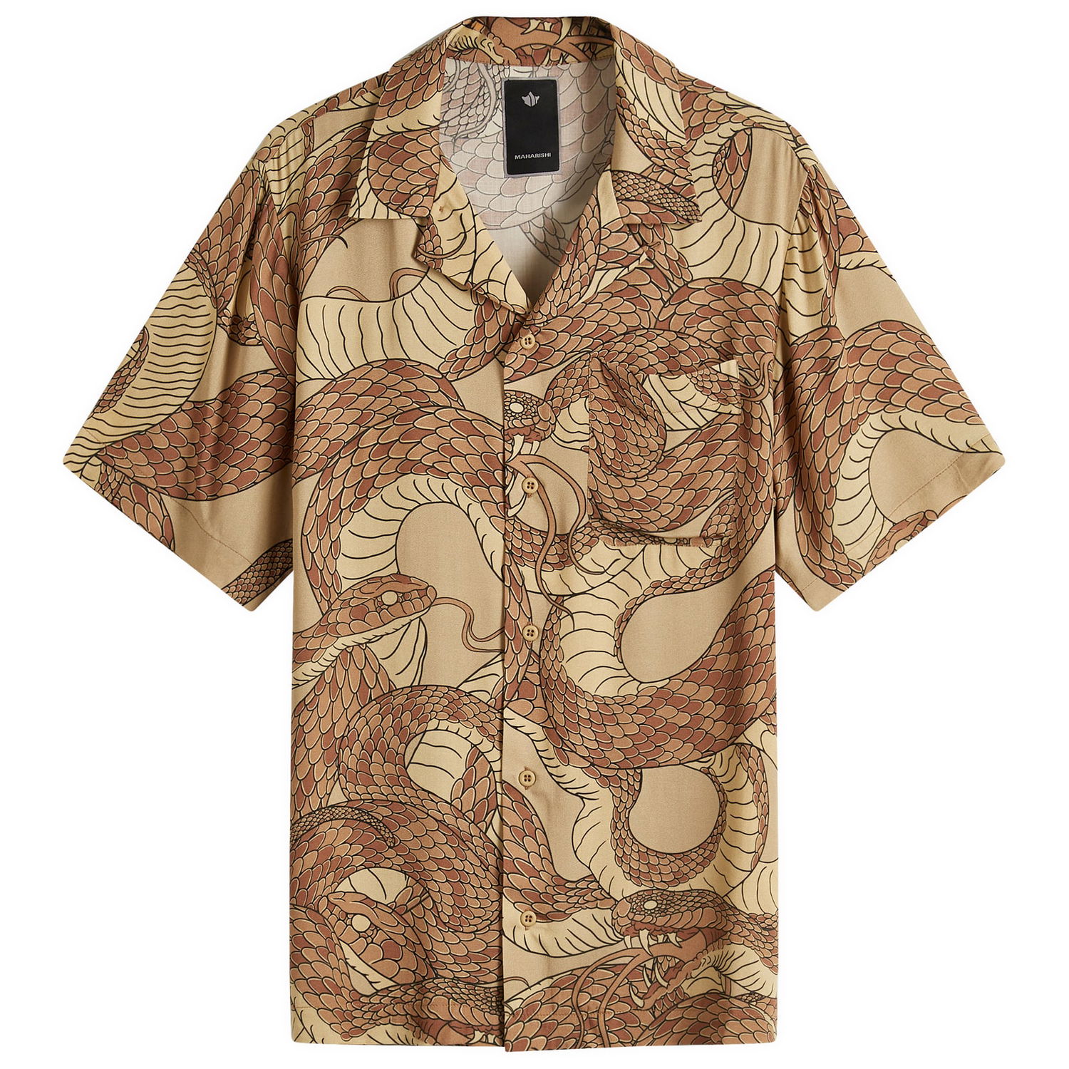 Košeľa Maharishi Maharishi Snakeskin Vacation Shirt, Size Large Béžová | 1480-NTL, 0