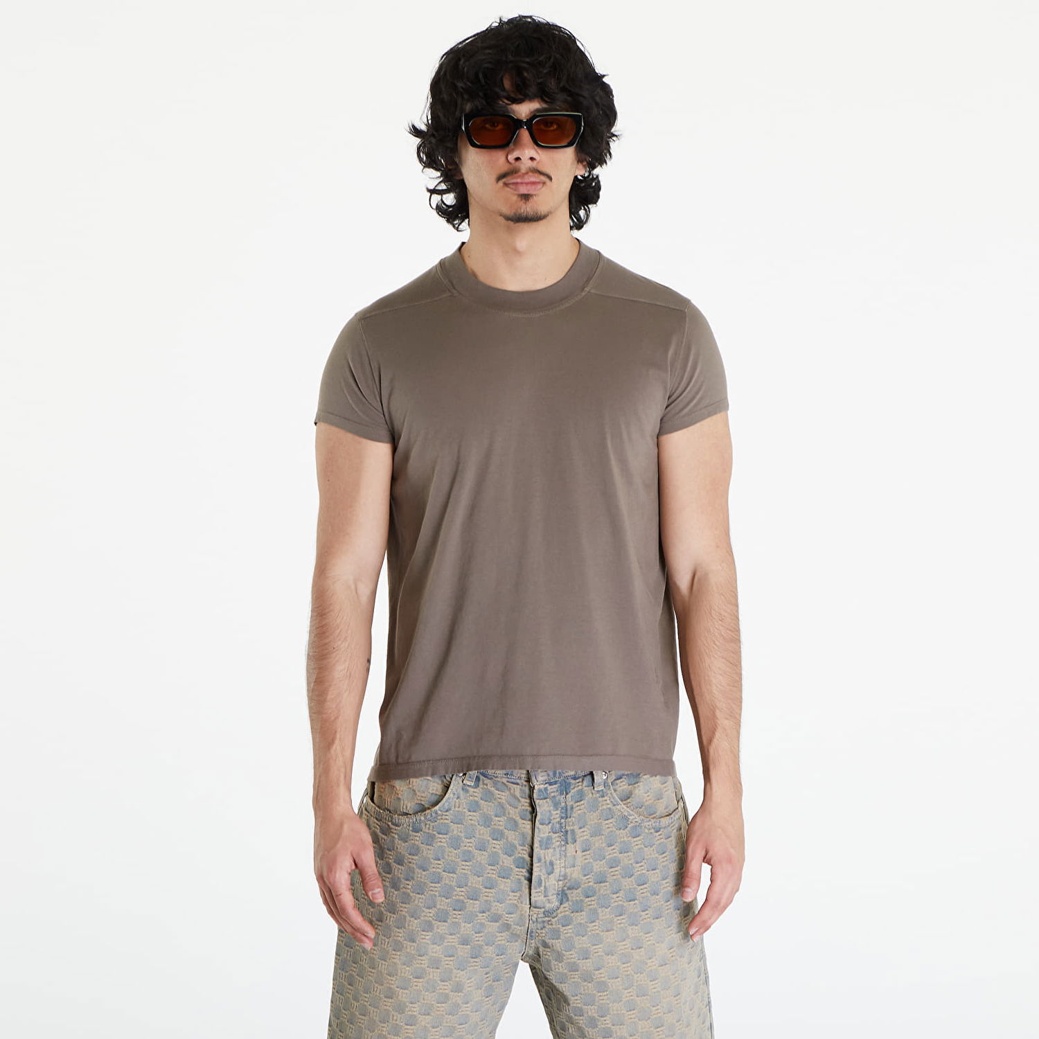 Tričko Rick Owens DRKSHDW Small Level T-Shirt Dust Šedá | DU01D1258 RN 34, 0