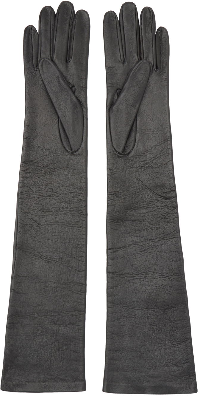 Rukavice Dries Van Noten Soft Leather Long Gloves Čierna | 242-010103-007, 1