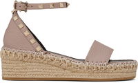 Valentino Garavani Double Rockstud Espadrille Wedge Sandals