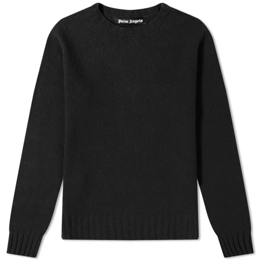 Sveter Palm Angels Wool Logo Crew Knit Čierna | PMHE027F20KNI0011001