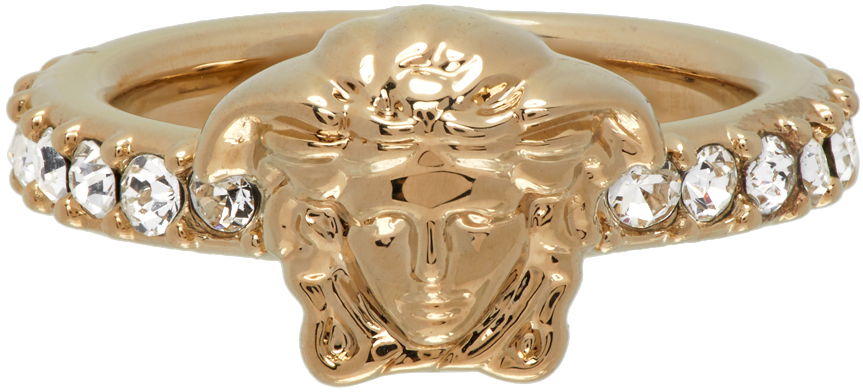 Prsteň Versace Swarovski Medusa Ring Béžová | DG5E544 DJMX, 0