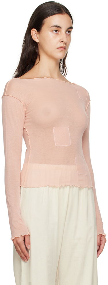 Tričko Baserange Baserange Gem Long Sleeve Lettuce Edge T-Shirt Ružová | TOGMP-CG-WI23, 1