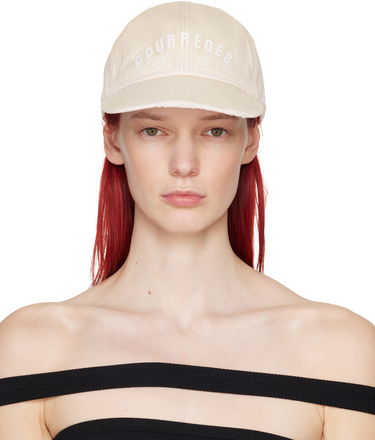 Šiltovka Courrèges Courrèges Embroidered Washed Cap Béžová | 124ACT031CO0024, 0