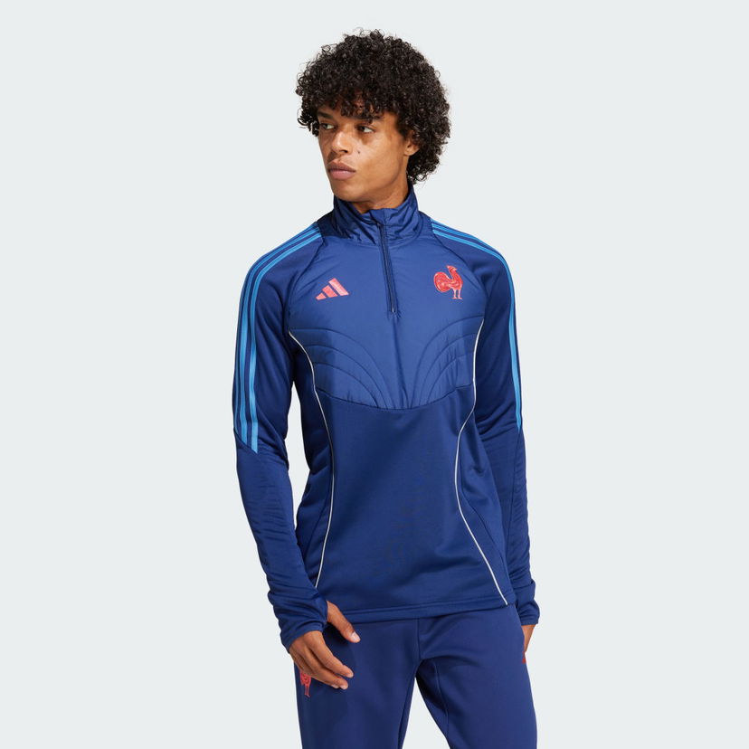 Mikina adidas Performance Top France Winterized Modrá | JC7209