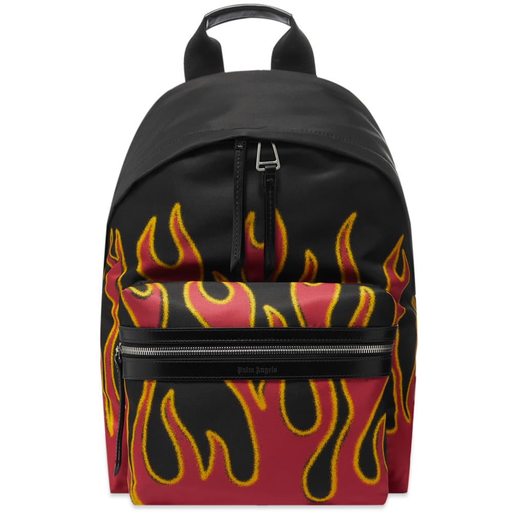 Batoh Palm Angels Flames Print Backpack Čierna | PMNB015F22LEA0072501, 0