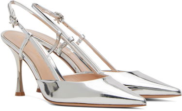Tenisky a topánky Gianvito Rossi Women's Slingback Metallic Pumps Metalická | G95335.85LAC.MET, 3