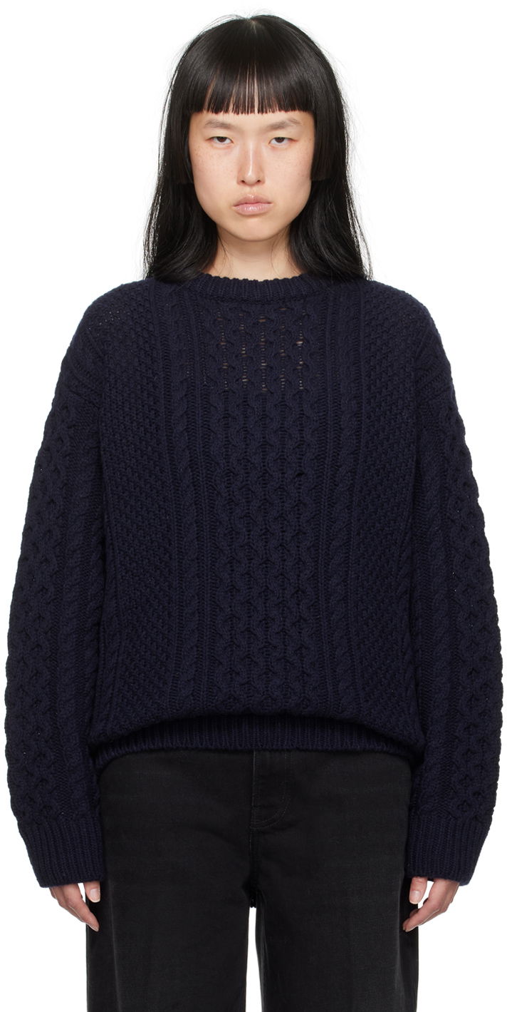 Sveter TOTEME TOTEME Chunky Knit Sweater Modrá | 234-WRTWTP156-YA0012, 0