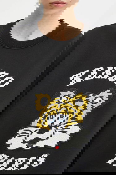Mikina KENZO Kenzo x Verdy Tiger Head Appliqué Sweatshirt Čierna | FF58SW2394MF.99J, 7