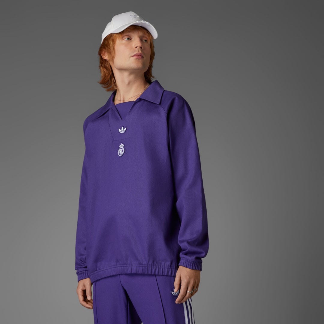 Sveter adidas Performance Real Madrid Terrace Icons Drill Top Fialová | JF2578, 0
