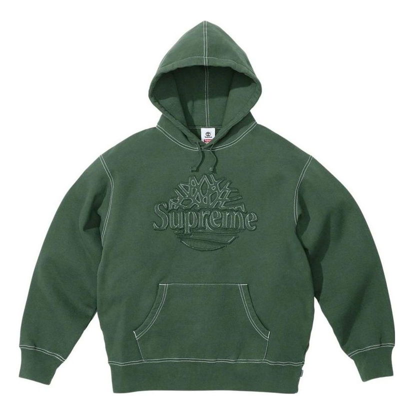Mikina Supreme Supreme x Timberland Embroidered Logo Hoodie Zelené | SUP-SS23-161