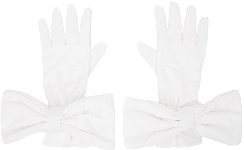 Rukavice SHUSHU/TONG SHUSHU/TONG Bow Gloves Biela | aw21ac07, 0
