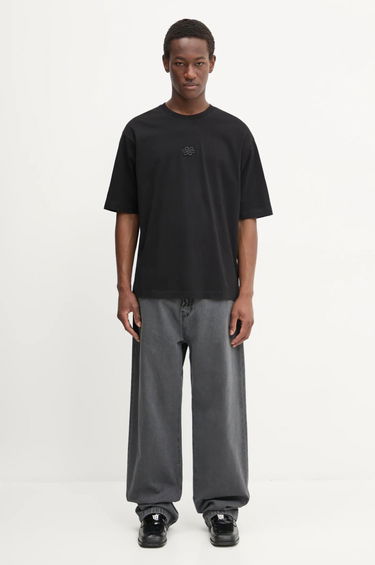 Tričko Filling Pieces Filling Pieces Boxy Embroidered T-Shirt Čierna | 74413791861, 8