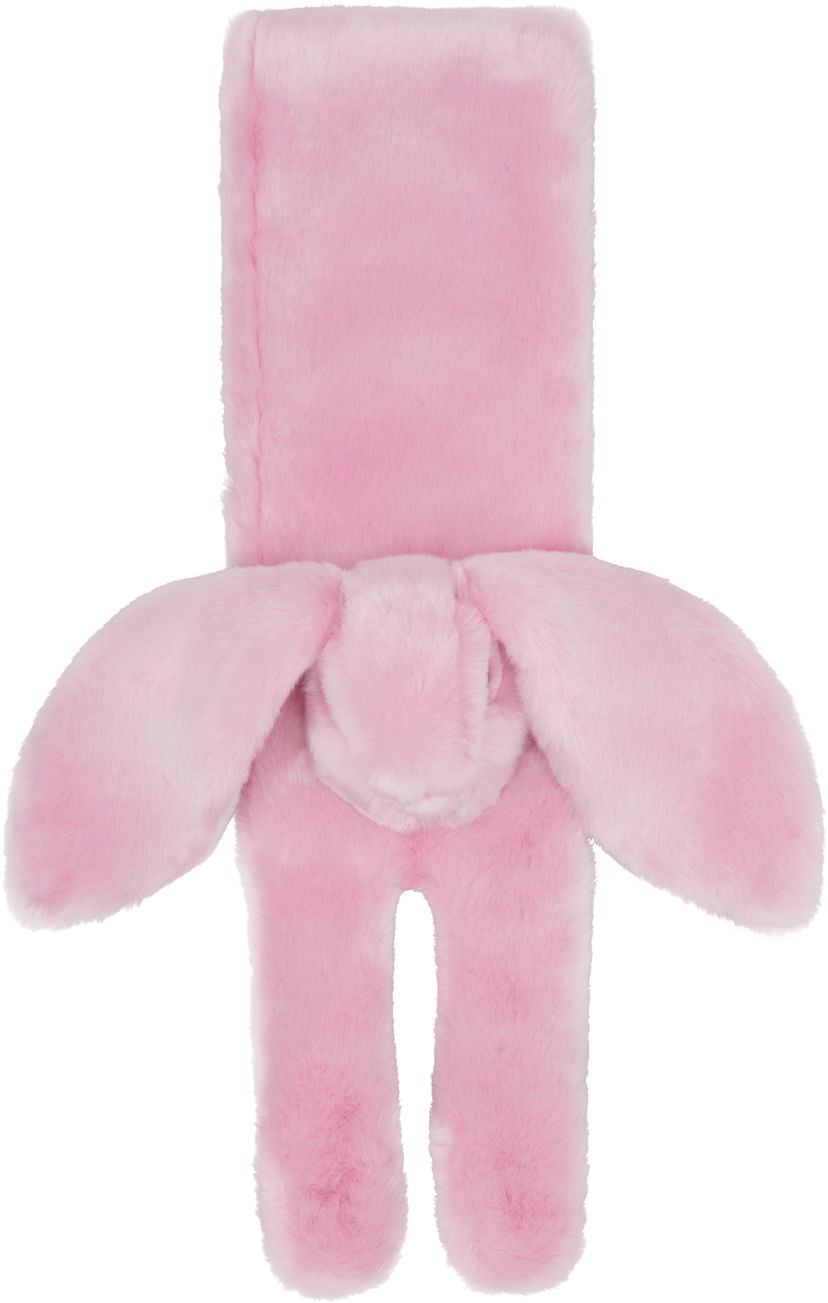 Šál KENZO Kenzo Bunny Faux-Fur Scarf Ružová | FF62EW0169FW