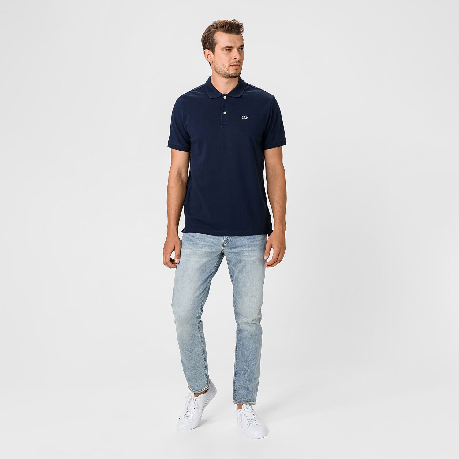 Polo tričko GAP Logo Polo 2Pack White Navy Combo Navy | 624196-00, 1