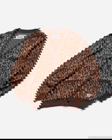 Sveter WACKO MARIA Leopard Jacquard Cardigan Type-2 Hnedá | 25SSE-WMK-KN06 BROWN, 0
