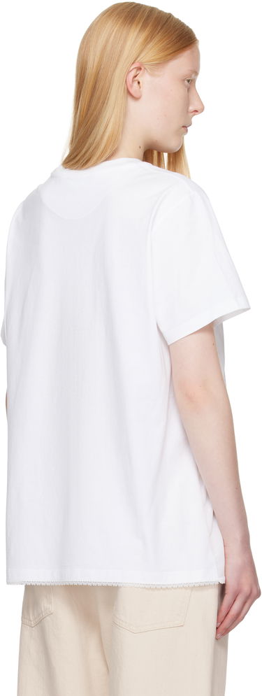 Tričko Stella McCartney Stella McCartney Lace Jersey T-Shirt Biela | 6J04073SPZ99, 2