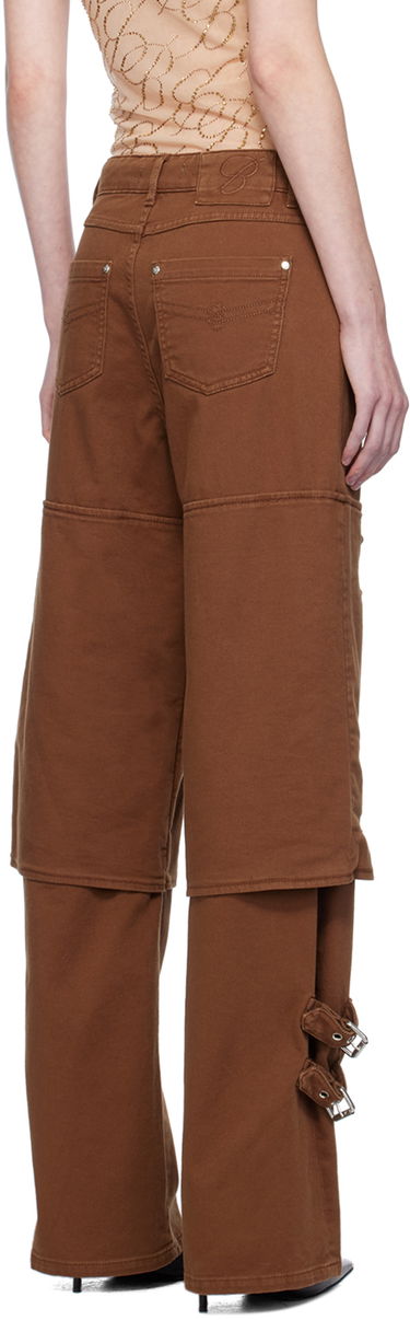 Cargo nohavice Blumarine Blumarine Boyfriend Cutout Buckle Jeans Hnedá | A344J046A, 2