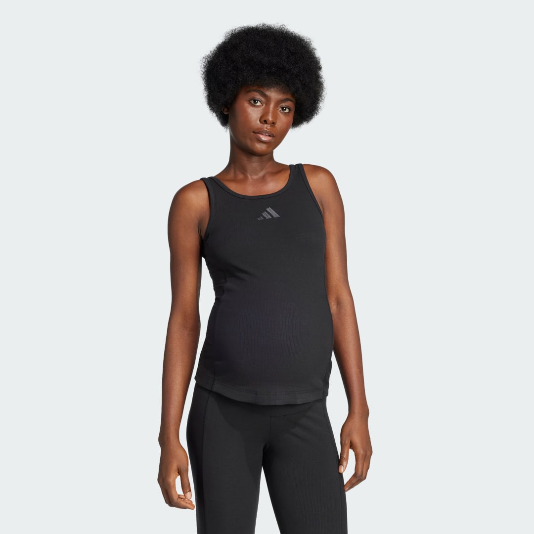 Tielko adidas Performance Maternity Rib Tank Top Čierna | JJ4625, 0
