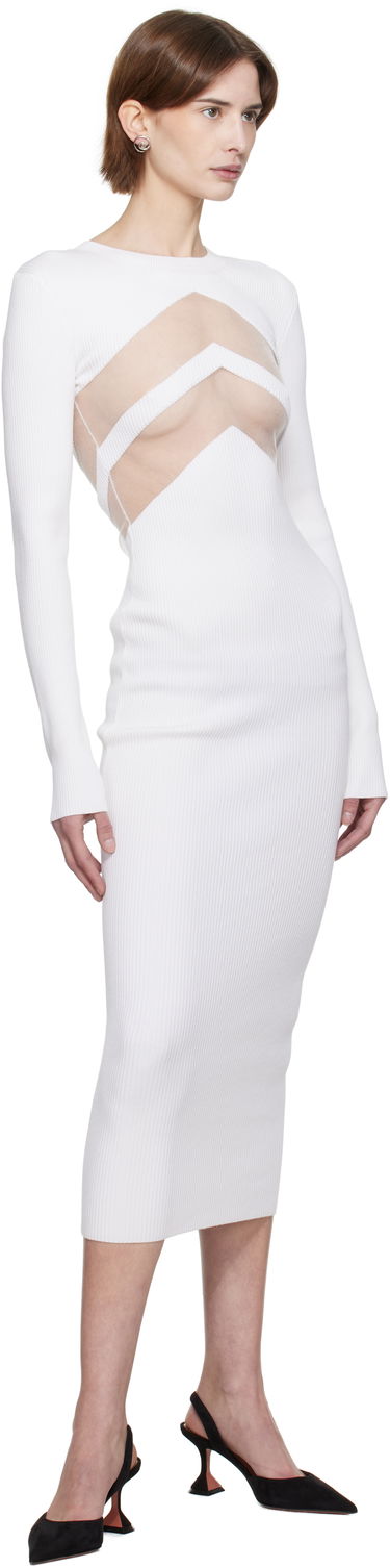 Šaty Jean Paul Gaultier Jean Paul Gaultier 'The Chevrons' Midi Dress Biela | 25/33-F-RO379-M085-01, 3