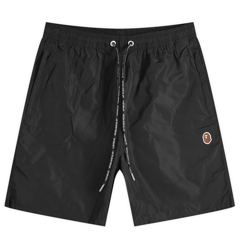 Šortky BAPE A Bathing Ape Ape Head Nylon Beach Short Čierna | 001SPK301322M-BLK