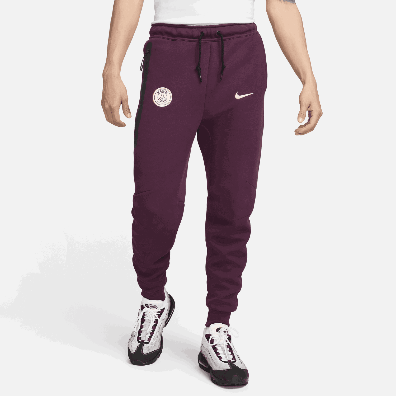 Tepláky Nike Paris Saint-Germain Tech Fleece Vínová | FN8490-610, 1