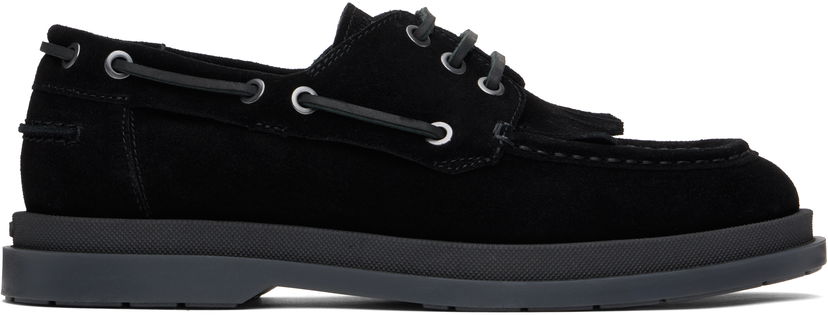 Doplnky BOSS Hugo Suede Fringe Trim Loafers Čierna | 50536224