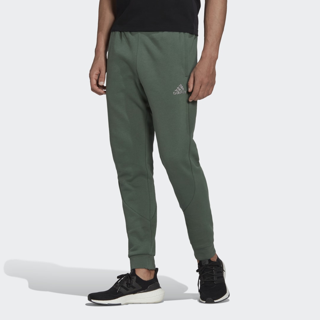 Tepláky adidas Originals Stadium Fleece Badge of Sport Cuffed Pants Zelené | HM7892, 0