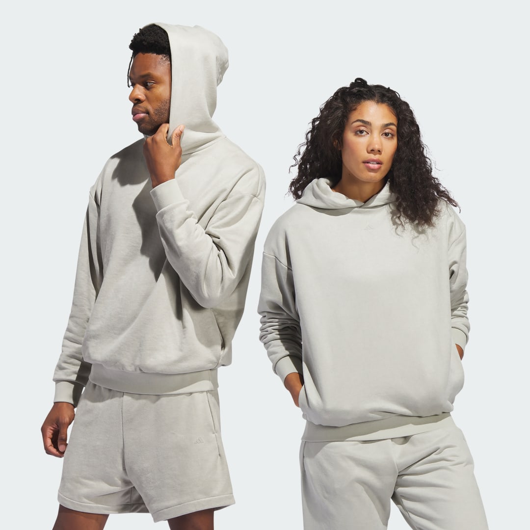 Mikina adidas Performance Basketball Sueded Hoodie Šedá | IN7707, 1