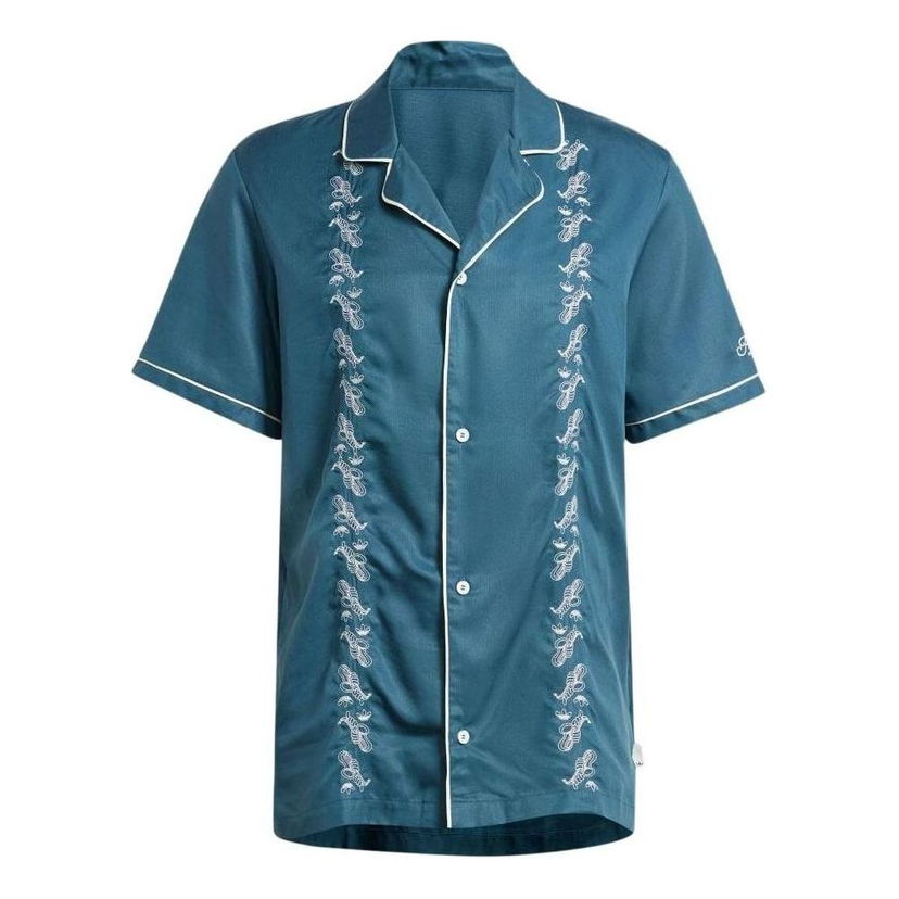 Košeľa adidas Originals Originals Bowling Shirt Modrá | IR8401