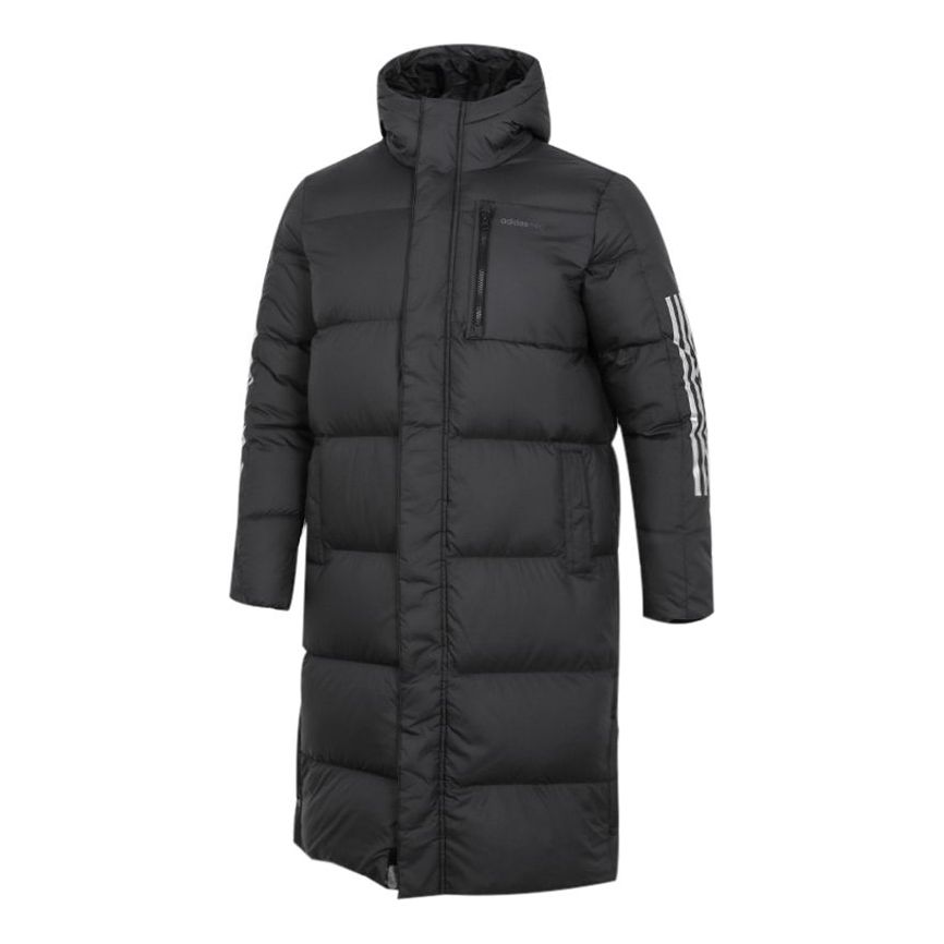 Kabáty adidas Originals Neo Athleisure Mid-Length Hooded Down Jacket Čierna | H45242, 0