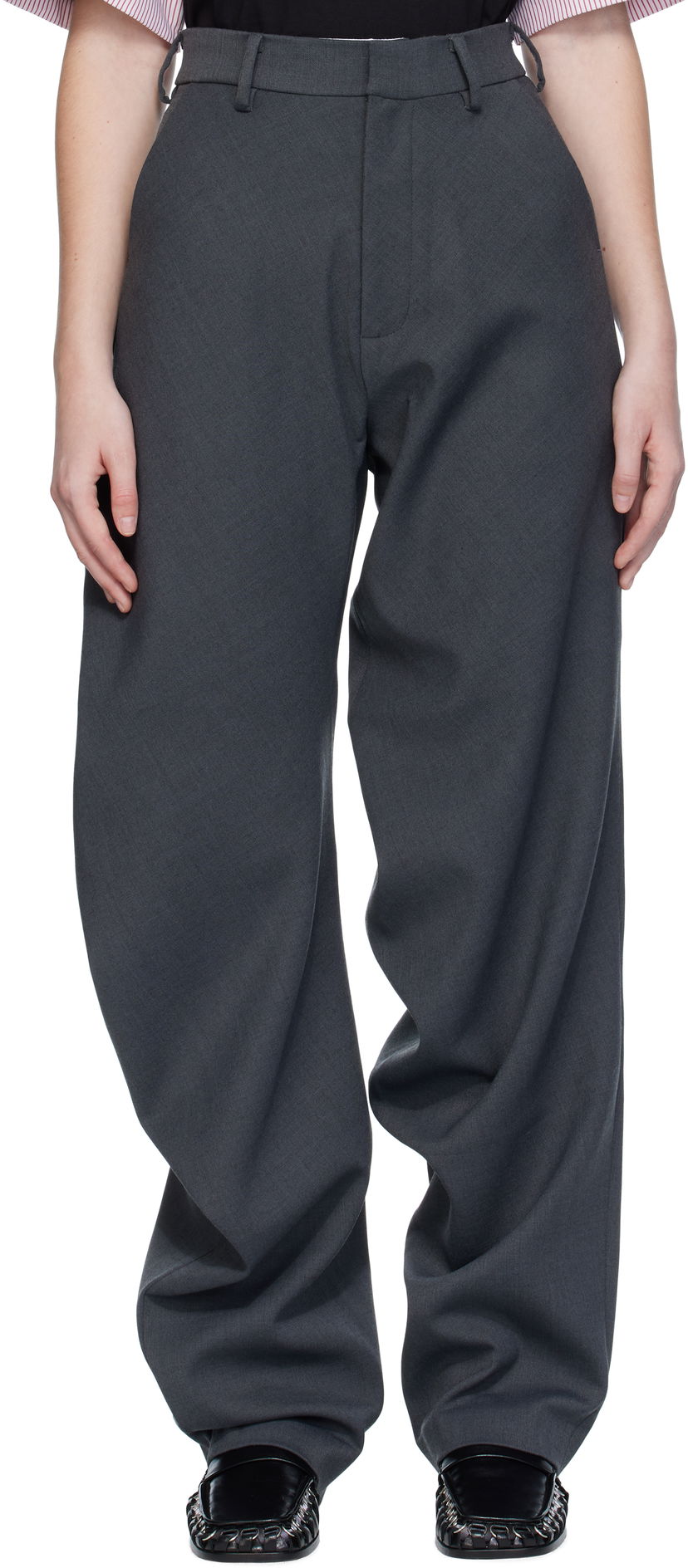 Nohavice Charles Jeffrey Loverboy Charles Jeffrey LOVERBOY Topsy Turvy Wide-Leg Trousers Šedá | 52030406