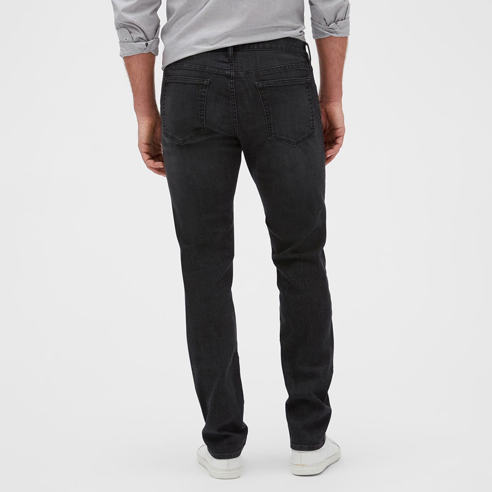 Denim Pants Slim Dark Grey 007