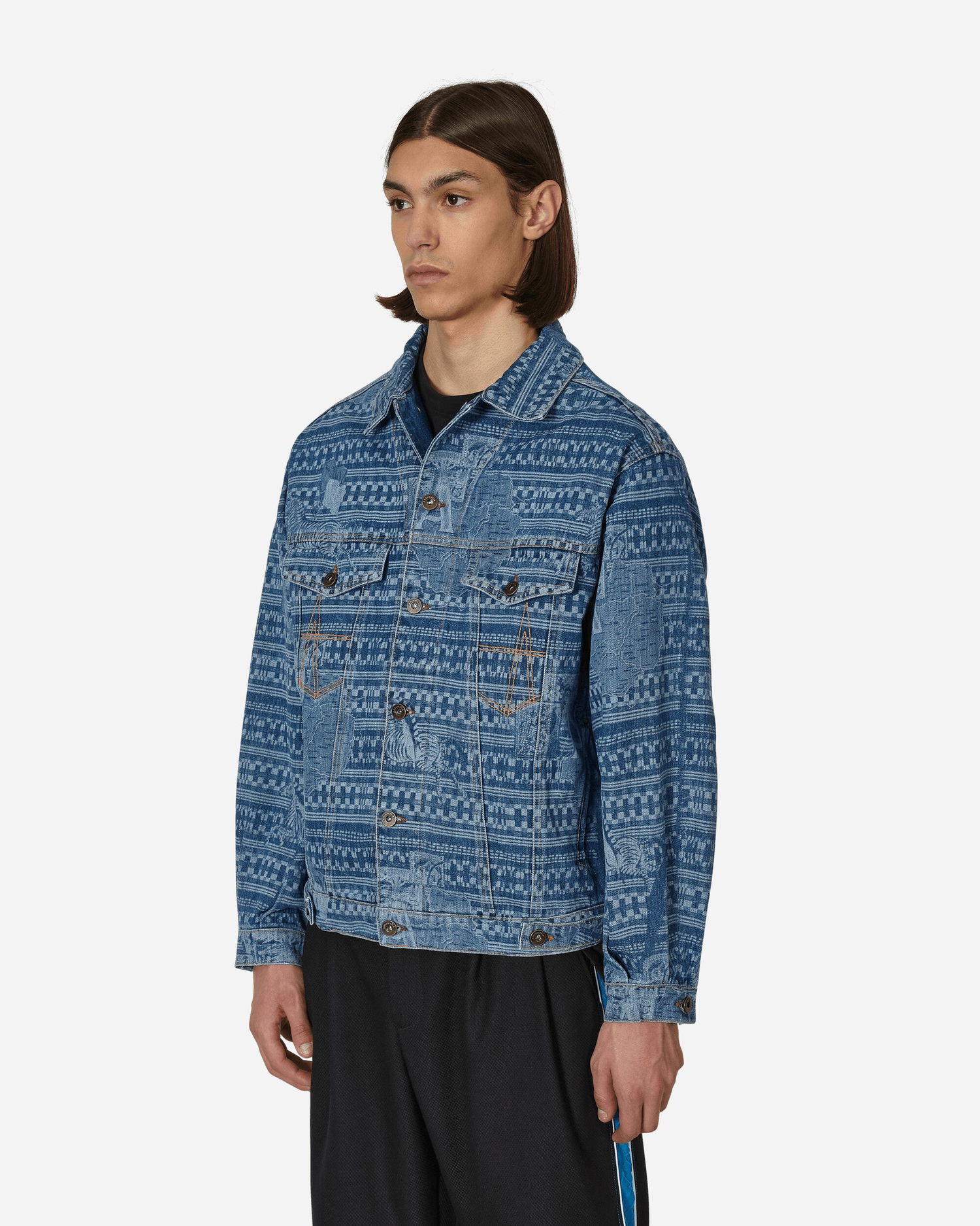 Bunda Ahluwalia Kampala Denim Jacket Modrá | M-AHLU-DE001-SS23-FA6  LI, 1