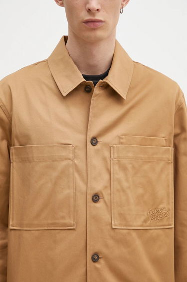 Košeľa MAISON KITSUNÉ Cotton Gabardine Overshirt Hnedá | MM00401WW0078, 3