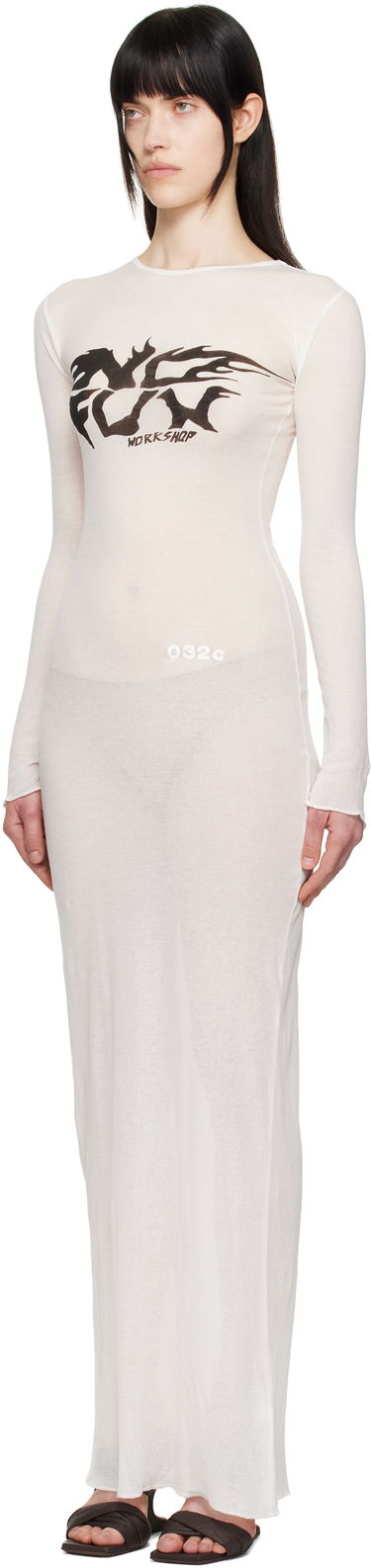 Šaty 032C 032c Fine Rib Maxi Dress Biela | S25-WRC-2631-100, 3