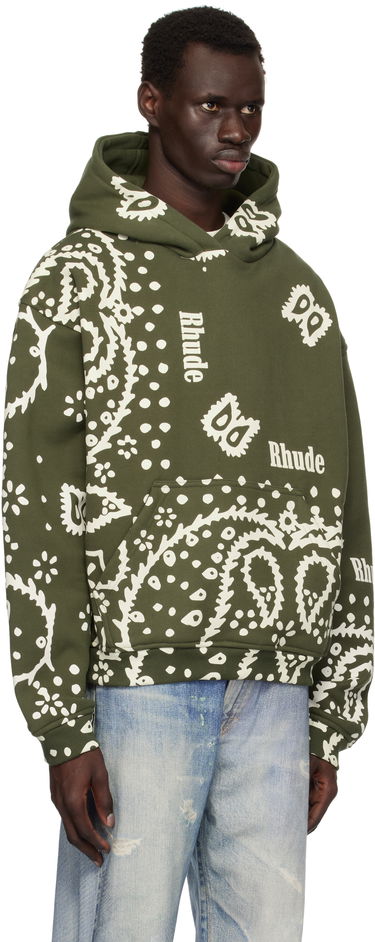 Mikina Rhude Rhude Bandana Print Hoodie Zelené | RHPS25HO10012, 1
