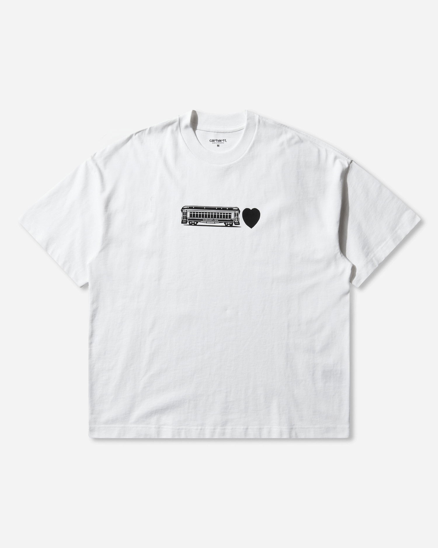 Tričko Carhartt WIP Deconstructed Label Train Car Heart Graphic T-Shirt Biela | I036008 02XX, 1