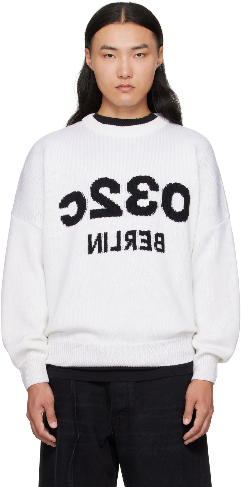 Sveter 032C 032c Selfie Sweater Biela | F25-URK-1511-100