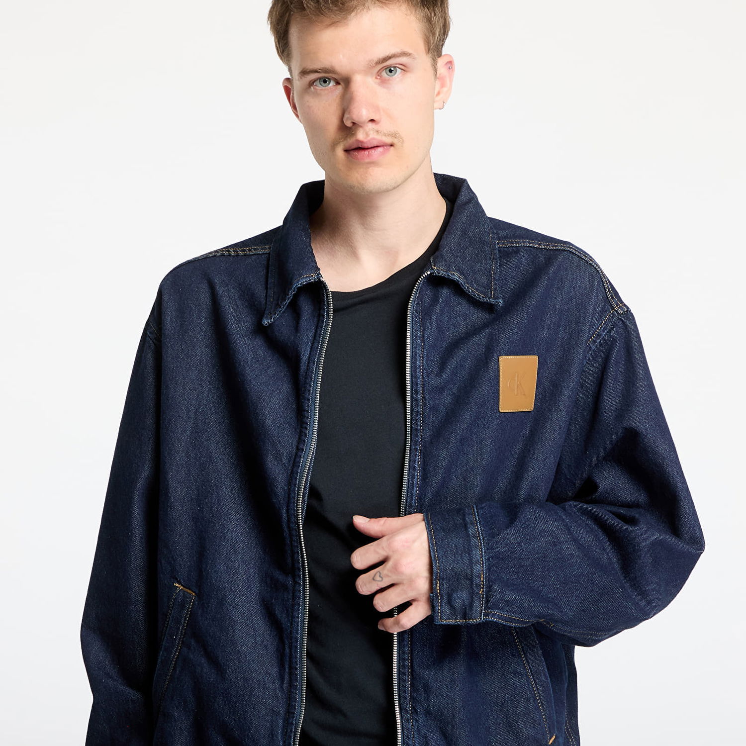 Bunda CALVIN KLEIN Calvin Klein Jeans Relaxed Zip Denim Jacket Modrá | J30J327087 1AP, 1