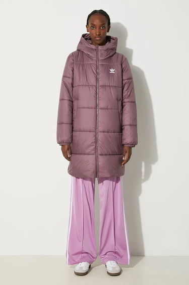 Prešívaná bunda adidas Originals Long Puffer Jacket Fialová | IW5857, 0