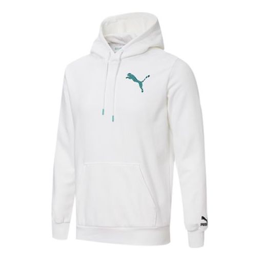 Mikina Puma Casual Logo Hoodie Biela | 596632-12