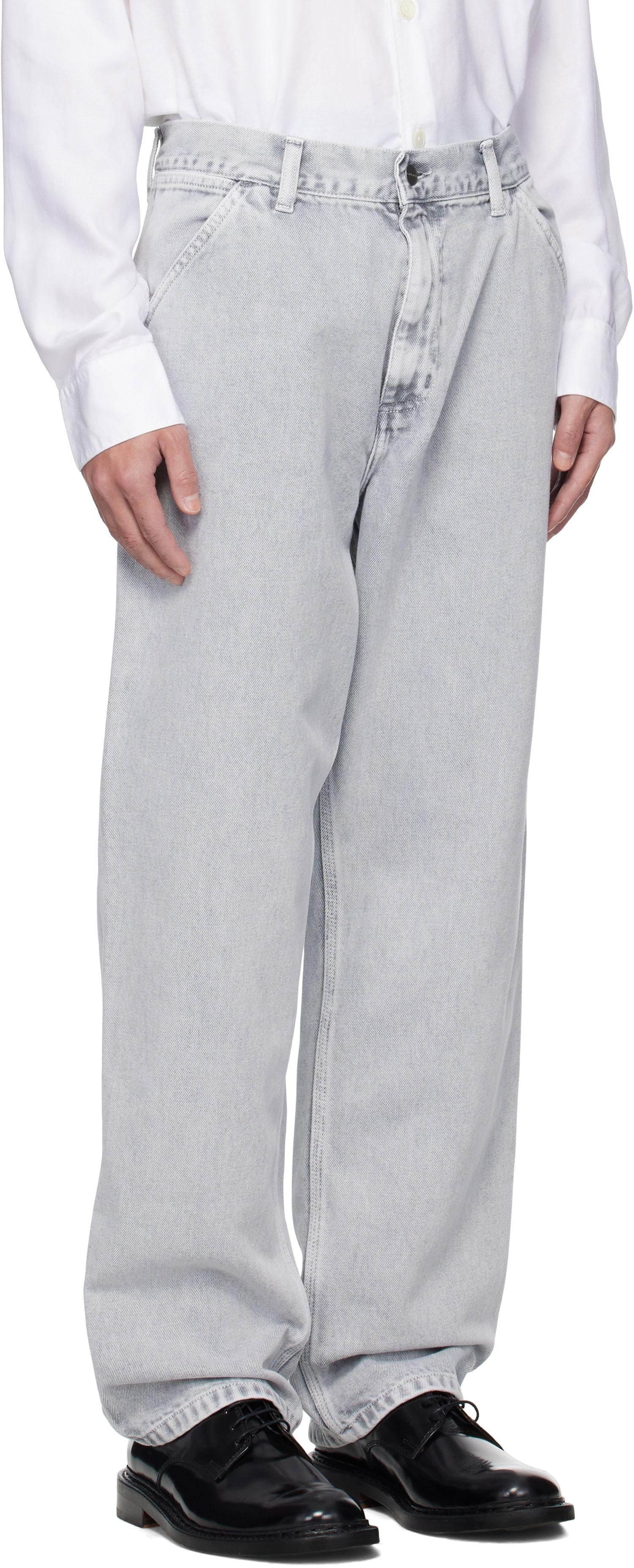 Džínsy Carhartt WIP Carhartt WIP Single Knee Jeans Šedá | I035826, 1