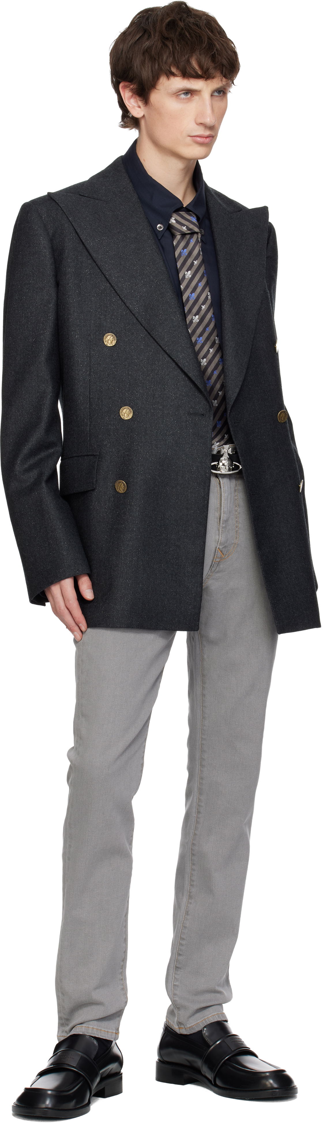 Opasok Vivienne Westwood Vivienne Westwood Orb Buckle Belt Čierna | 82010076U-L007E-, 1