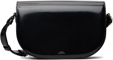 Taška cez rameno A.P.C. Le B-Side Patent Leather Saddle Bag Čierna | PXCBT-F67020, 0
