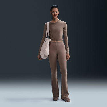 Súprava Nike Sportswear Chill Knit Ribbed Flare Leg Pants Hnedá | FQ2113-233, 0