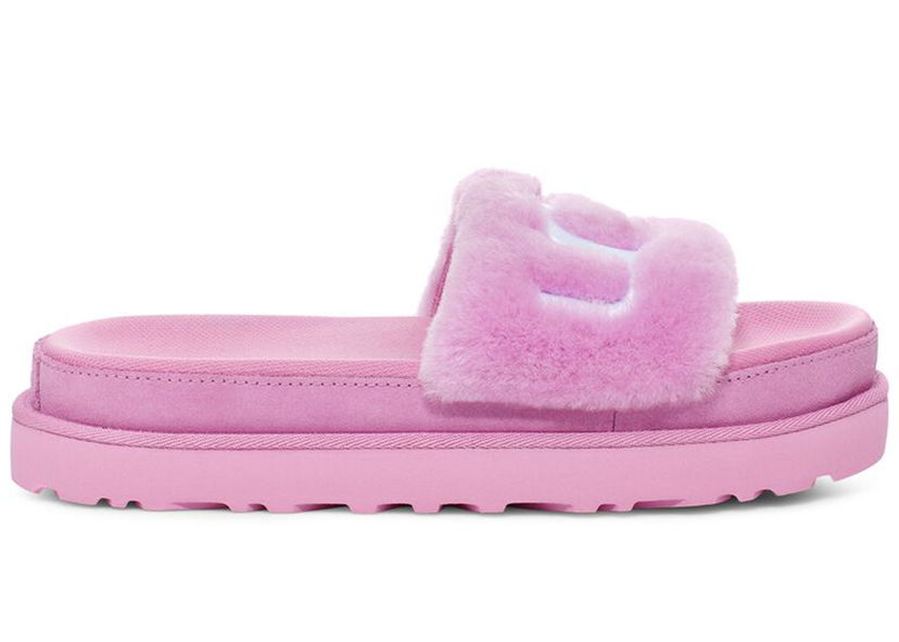 Oblečenie UGG Laton Fur Slide Wildflower Fluff (W) Ružová | 1111236-WFLF